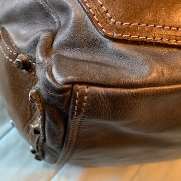 Alchimia Leather Handbag Grey and Brown - Picture 10 of 12